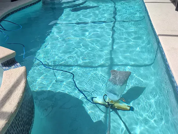 Pool cleaned by Crown Pool Services